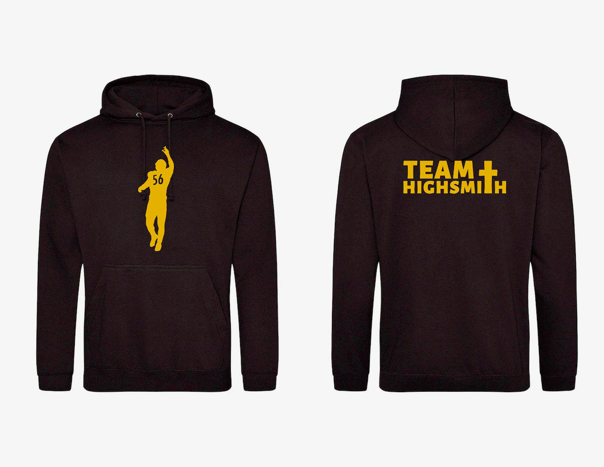 "Deflect the Glory" Black with Gold Men's Hooded Pullover