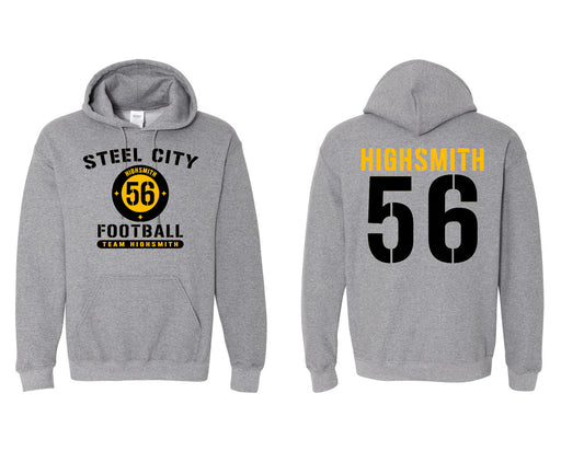 Steel City Gray with Black & Gold Men's Hooded Pullover (NEW)