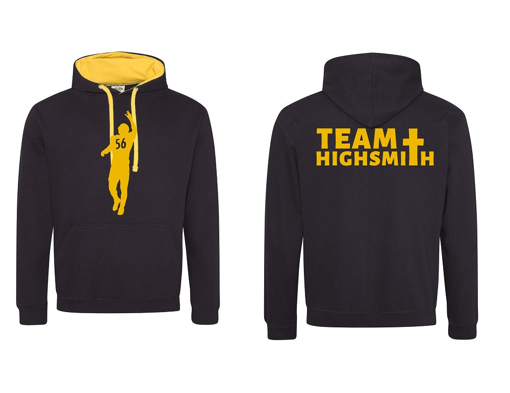 "Deflect the Glory" COLOR RUSH Black with Gold Unisex Hooded Pullover (MARKED DOWN)
