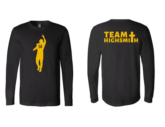 "Deflect the Glory" COLOR RUSH Black with Gold Unisex Long Sleeve Tee (MARKED DOWN)